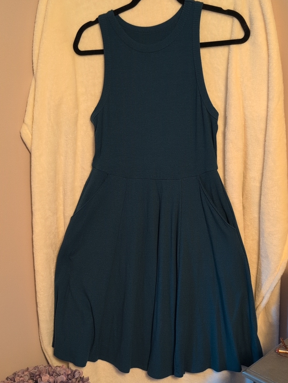 torrid Teal Sleeveless Pocket Fit-and-Flare Dress